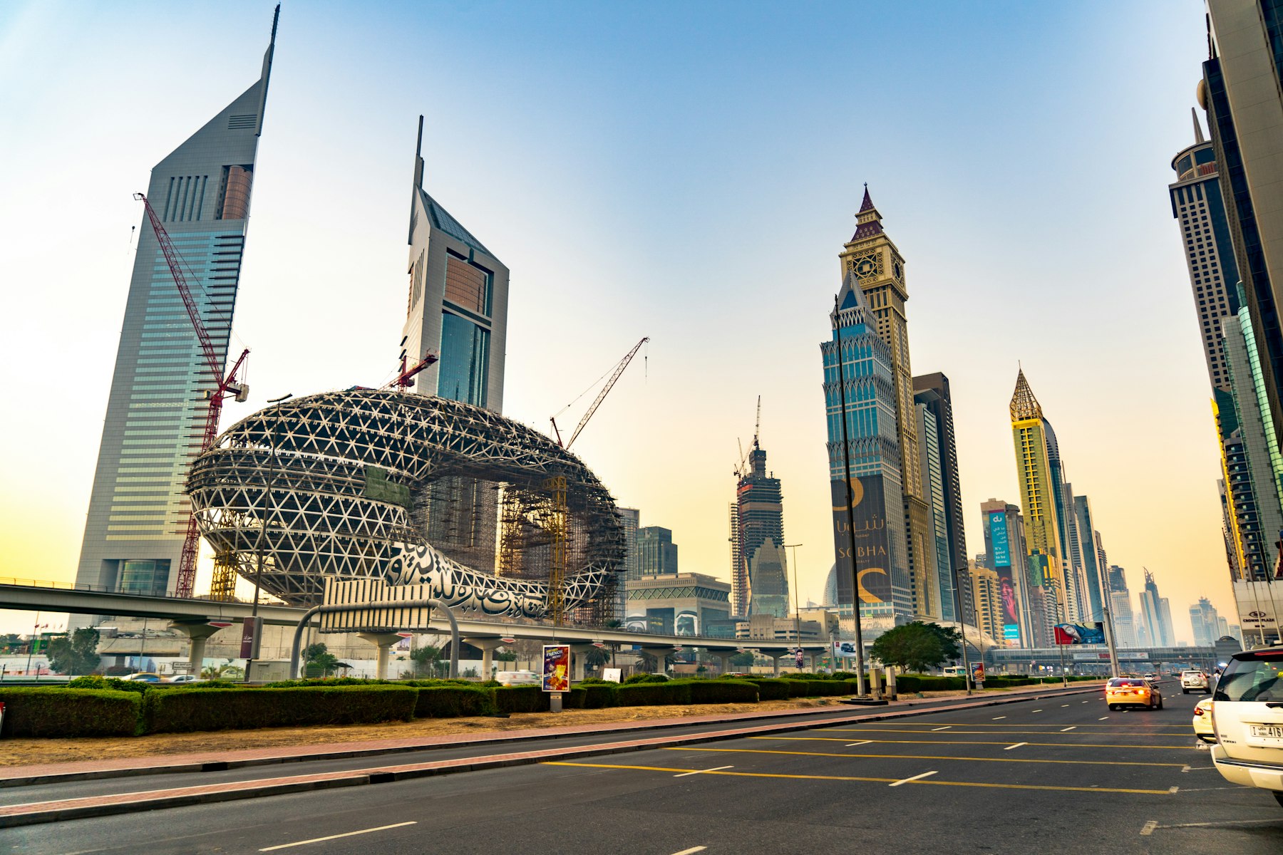 Dubai World Trade Centre district on Sheikh Zayed Road — home to the region's leading exhibitions