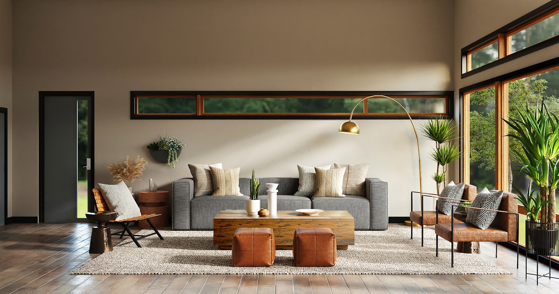 Sophisticated corporate interior and branded spatial design with refined materials