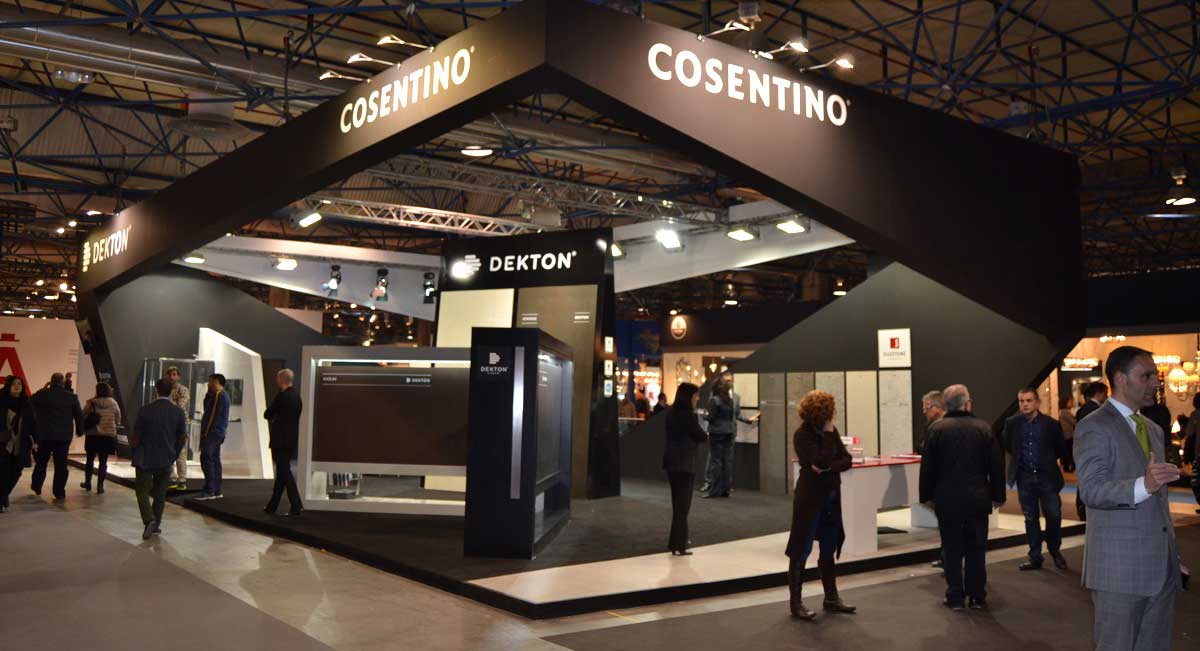 Cosentino large brand pavilion exhibition stall design by Novus Studios