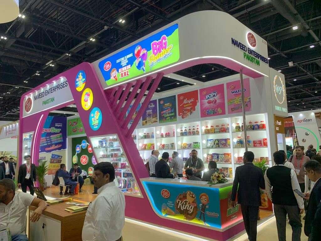 Naveed Enterprises confectionery pavilion designed and fabricated by Novus Studios, Dubai