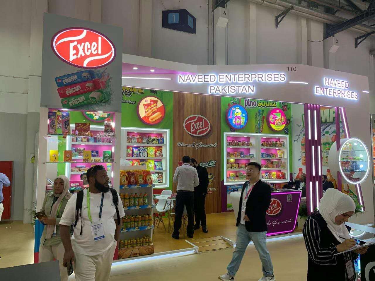 Naveed Enterprises Excel brand pavilion designed and fabricated by Novus Studios, Dubai